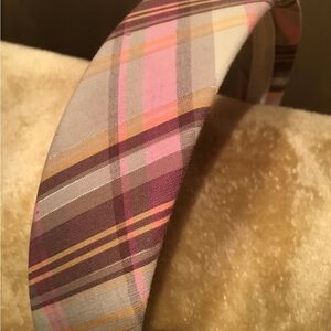 🆕 Infant 🌸 Toddler Pastel Plaid Patterned Arc Plastic Headband for Hair / NWOT
